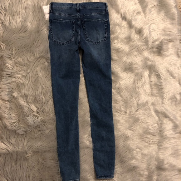 🆕 Free People Open Knee Skinny Jeans - Picture 3 of 8